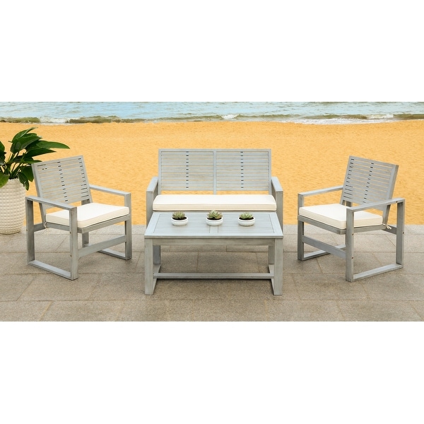 Safavieh Ozark Outdoor 4-Piece Grey Wash Living Set ... Safavieh Ozark Outdoor 4-Piece Grey Wash Living Set ... on Safavieh Ransin id=93489