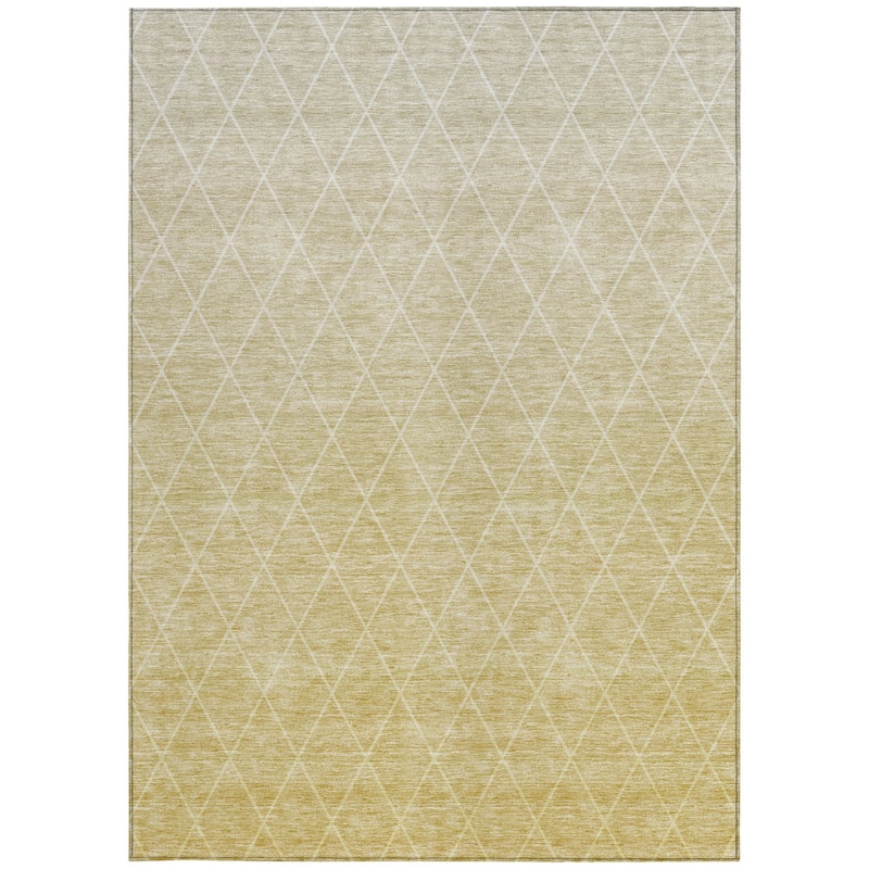 HomeRoots Geometric Transitional Rectangle Outdoor Rug