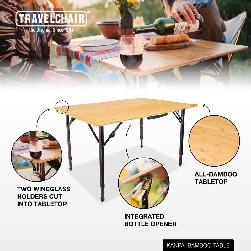 Travel Chair Kanpai Bamboo Table