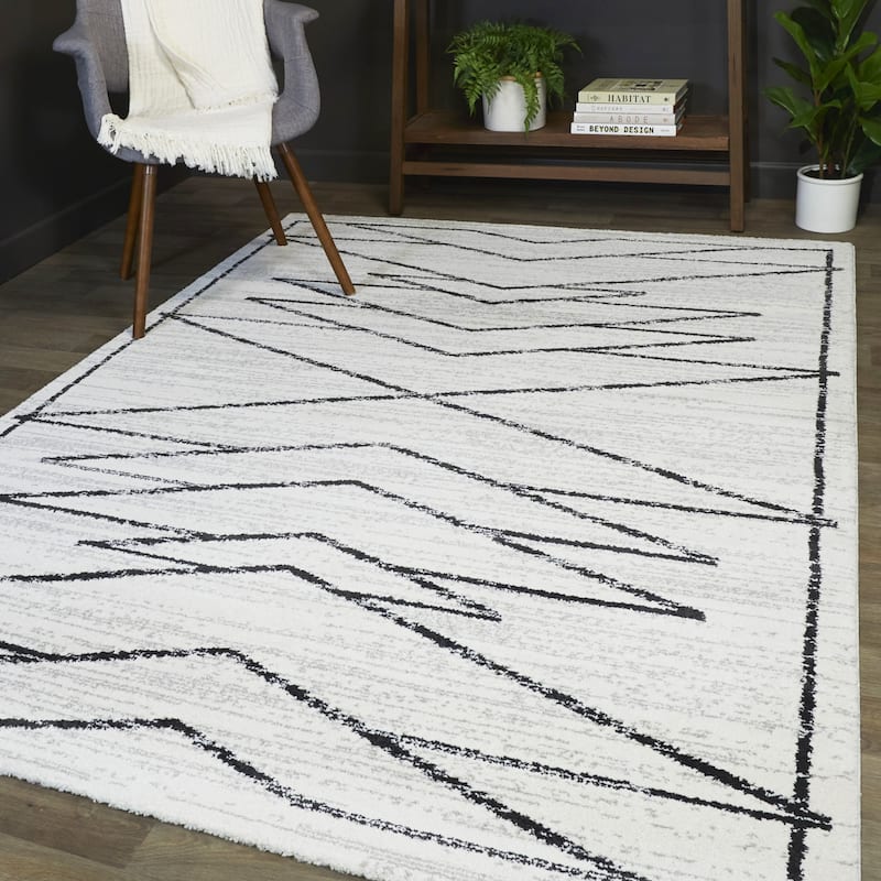 Laurent Distressed Modern Area Rug