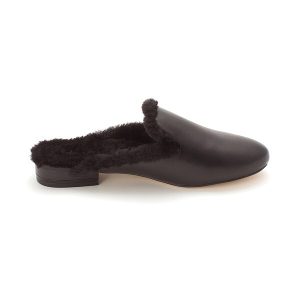 closed toe slides with fur