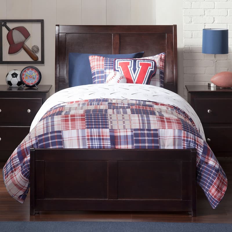 Portland Twin XL Traditional Bed with Matching Foot Board in Espresso