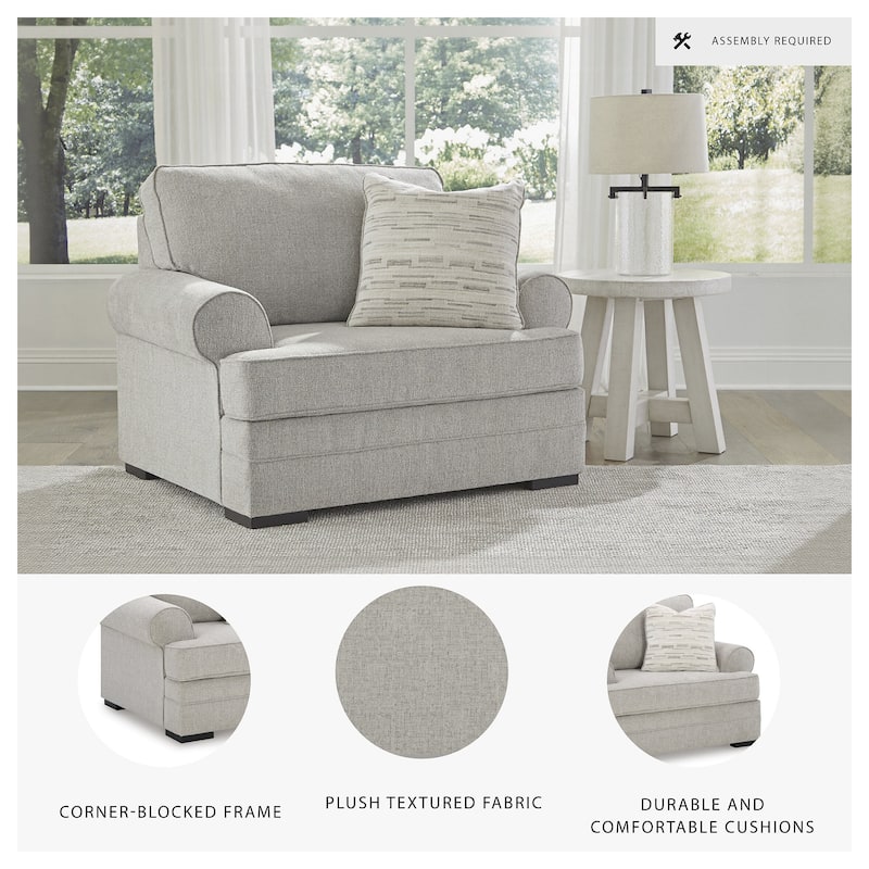 Signature Design by Ashley Eastonbridge Gray Oversized Chair - 52"W x 40"D x 39"H