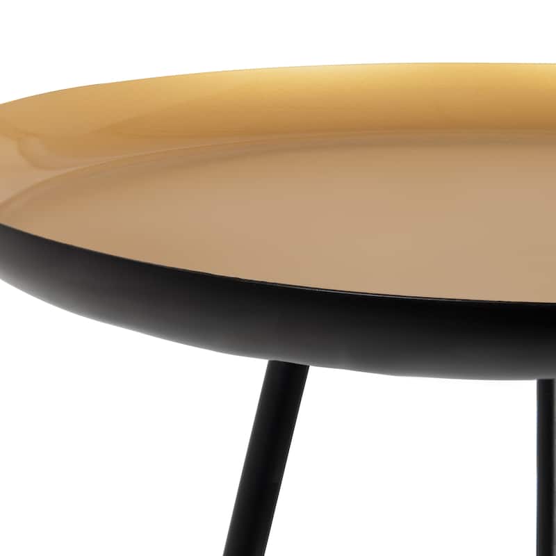 Kate and Laurel Laranya Round Metal Side Table - 15x15x22.5