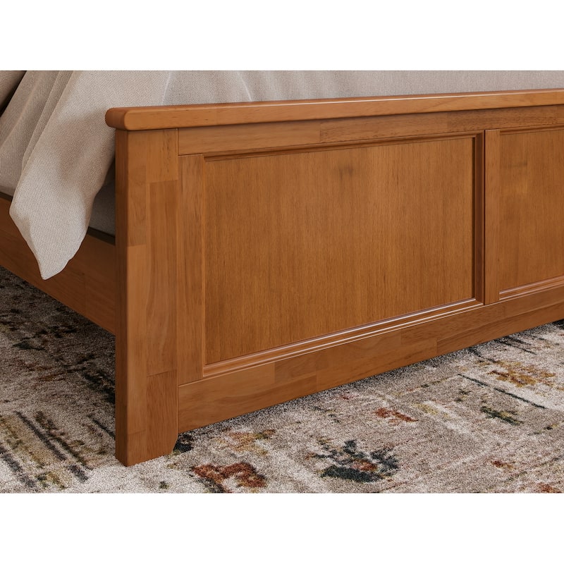 Madison Wood Low Profile Platform Bed with Matching Footboard
