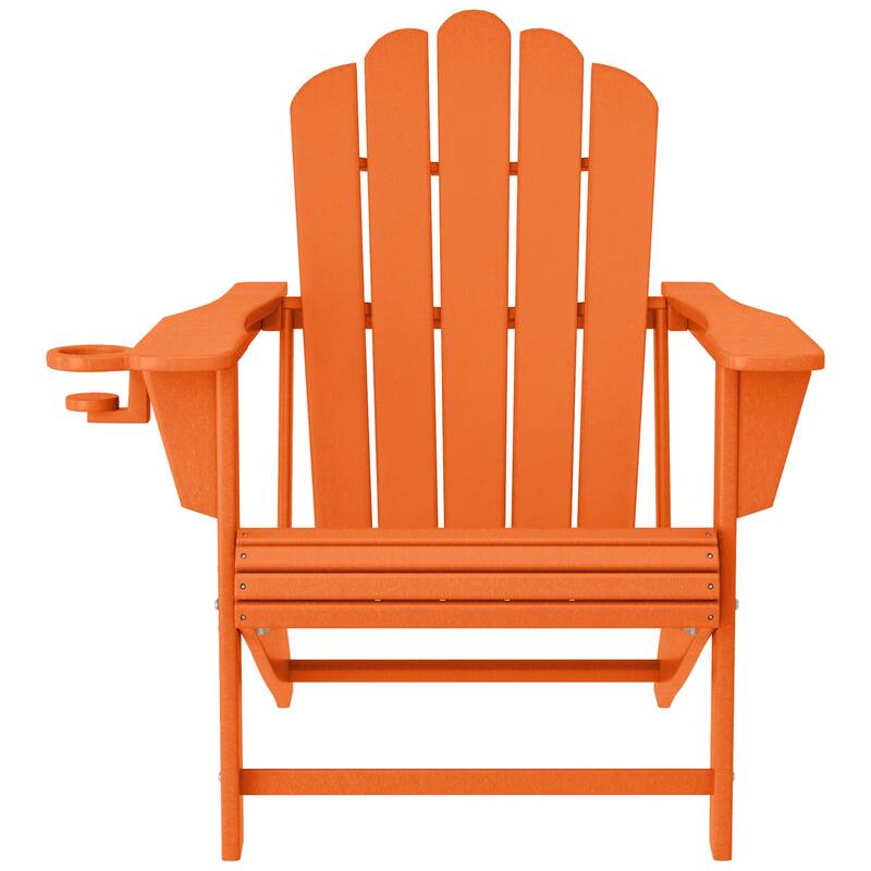 Aderson Outdoor Poly Adirondack Chair with Side Table 3-Piece Set