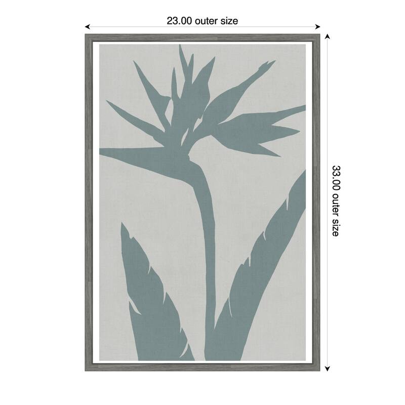 Bird of Paradise by Cartissi Framed Canvas Wall Art Print - 23 x 33 in