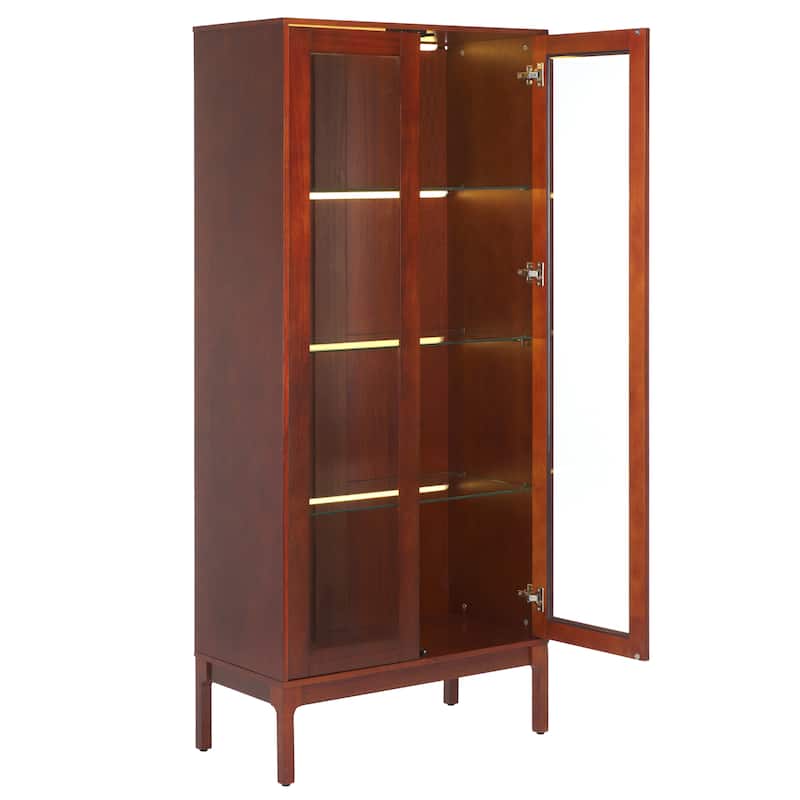 SEI Furniture Clairville Curio Cabinet - 32"W x 16"D x 70"H