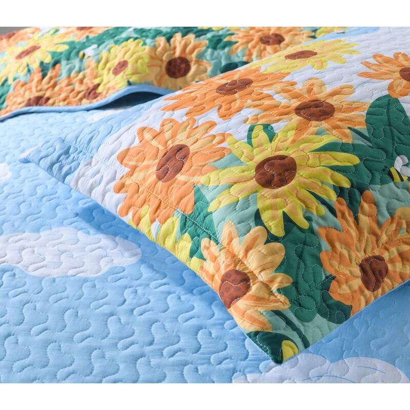 2/3 Piece Kids Cotton Quilt Bedspread Comforter Set Throw Blanket for Teens Boys Girls Kids Beds Bedding Coverlet TYH