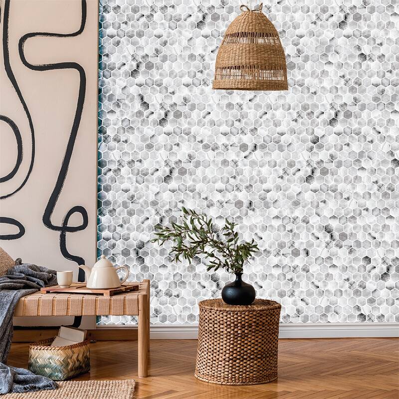 Eterna Hex 2x2 Glass Hexagon Mosaic Tile - Floor, Wall, Backsplash
