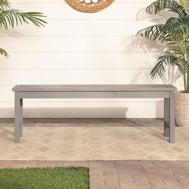 Middlebrook Surfside 53-inch Acacia Wood Outdoor Bench - Grey Wash