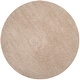 preview thumbnail 104 of 202, SAFAVIEH Laguna Shag Verdiana Solid Color 2-inch Thick Rug. 5'3" Round - Sand