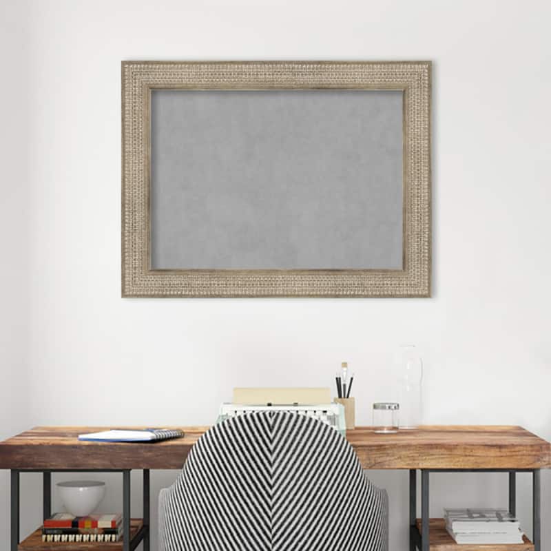 Amanti Art Trellis Silver Framed Magnetic Board