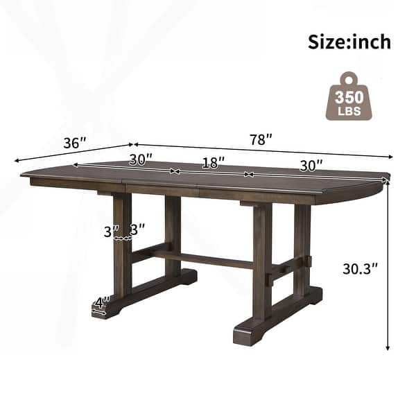 dimension image slide 1 of 2, Versatile Expandable Dining Table for Various Occasions and Spaces