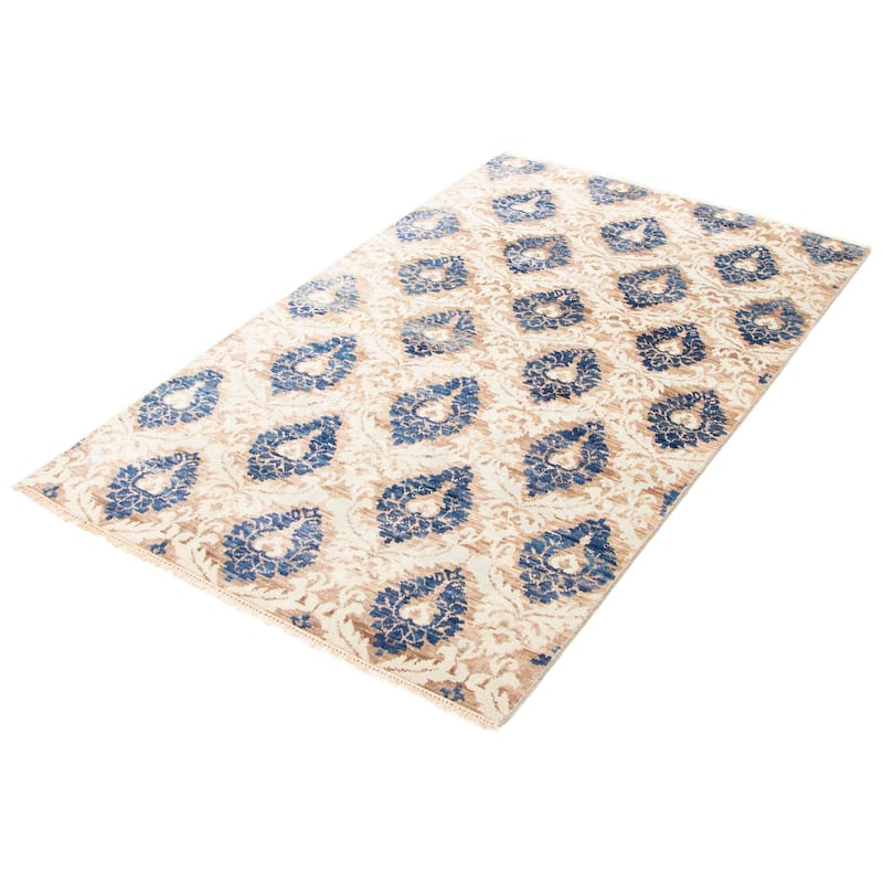 ECARPETGALLERY Hand-knotted Mystique Tan Wool Rug - 5'1 x 8'5