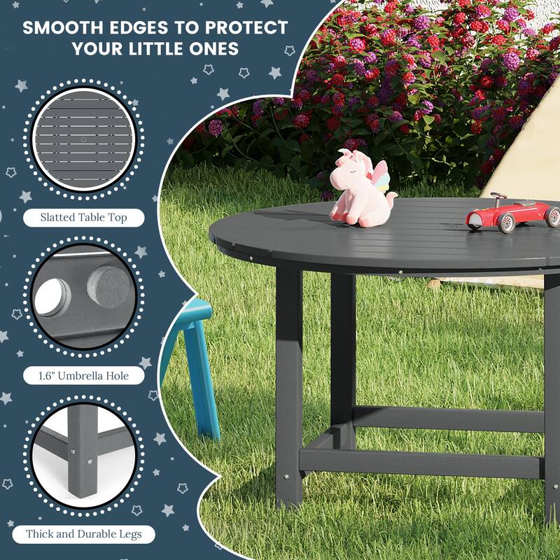 Laguna Kids Adirondack 5-Piece Round Table Dining Set