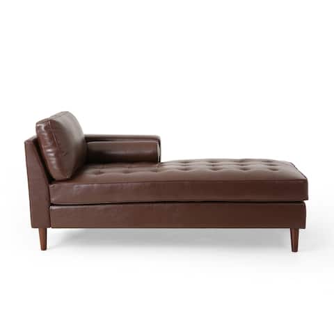 Malinta Contemporary Tufted Chaise Lounge by Christopher Knight Home - 66.75" L x 31.50" W x 33.00" H