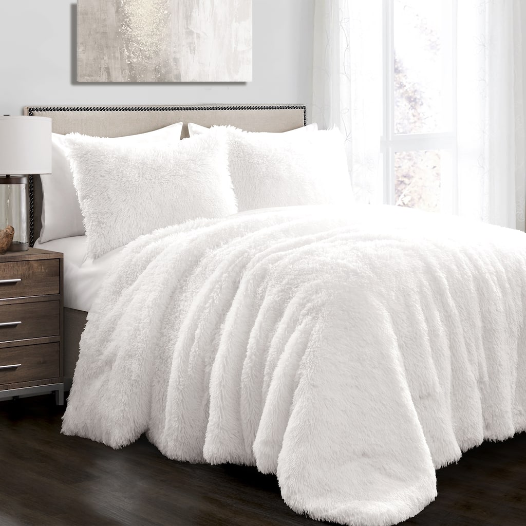 Lush Decor Emma Faux Fur Comforter Set