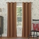 preview thumbnail 152 of 174, Sun Zero Hayden Energy Saving Blackout Grommet 1-Piece Curtain Panel, Single Panel 40" x 63" - Sunbaked Brown