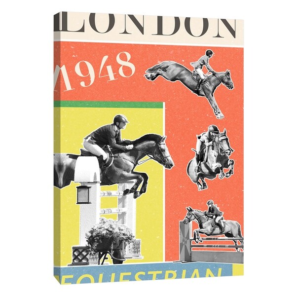 PTM Images 9-109124 PTM Canvas Collection 10" x 8" - "London Equestrian 1948" Giclee Sports and Hobbies Art Print on Canvas