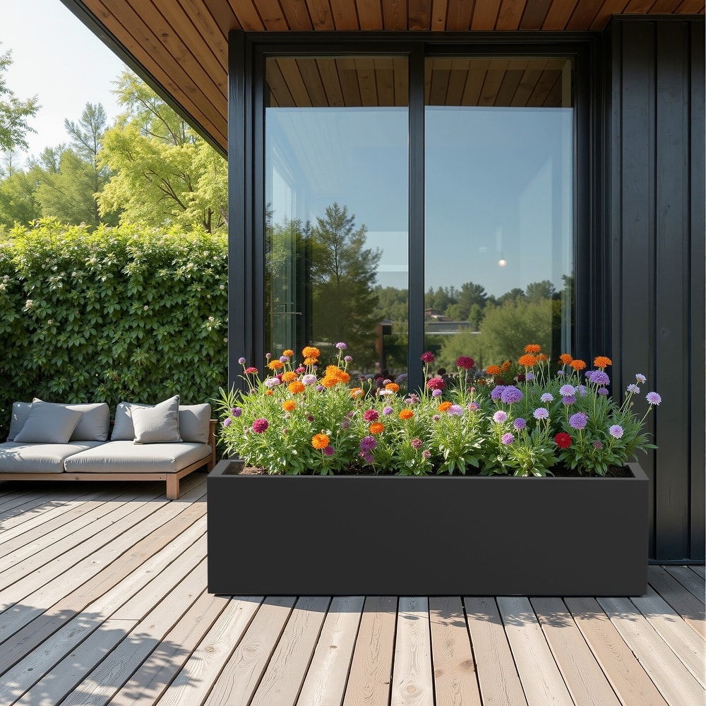 Dovelina Modern Metal Rectangular Planter- Elevate Your Space, Indoors & Outdoors