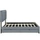 preview thumbnail 17 of 50, Button-Tufted Wingback Bed Velvet Frame Storage Platform Bed with 2 Drawers, Trundle Bed and Smart LED Light Bed Frame