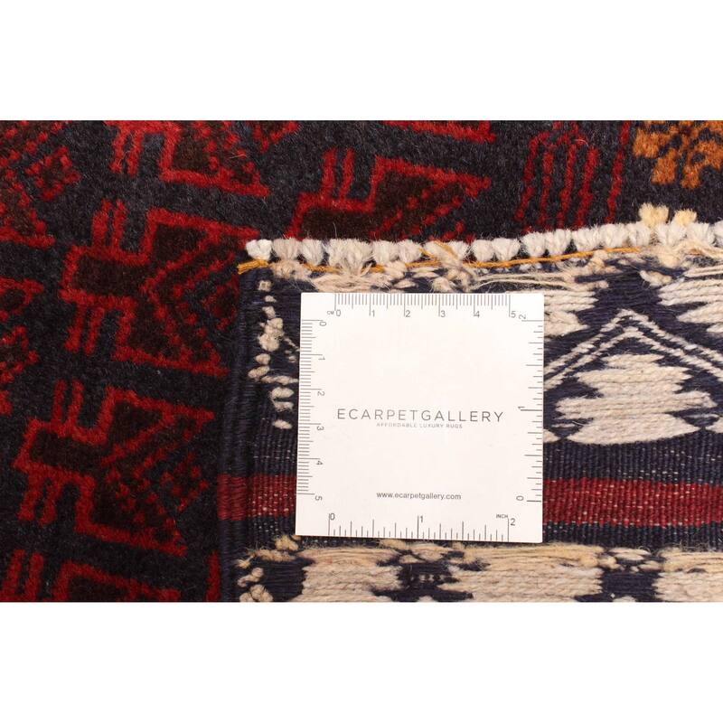 ECARPETGALLERY Hand-knotted Teimani Dark Navy Wool Rug - 2'9 x 4'5