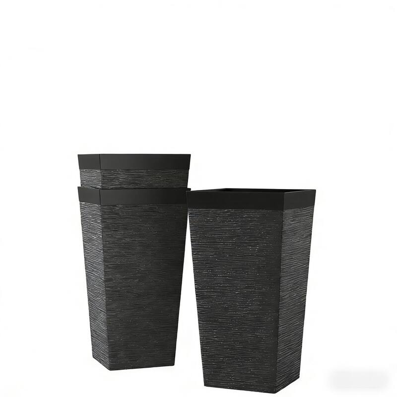 Stackable Tapered Planters Outdoor Planters Set of 3