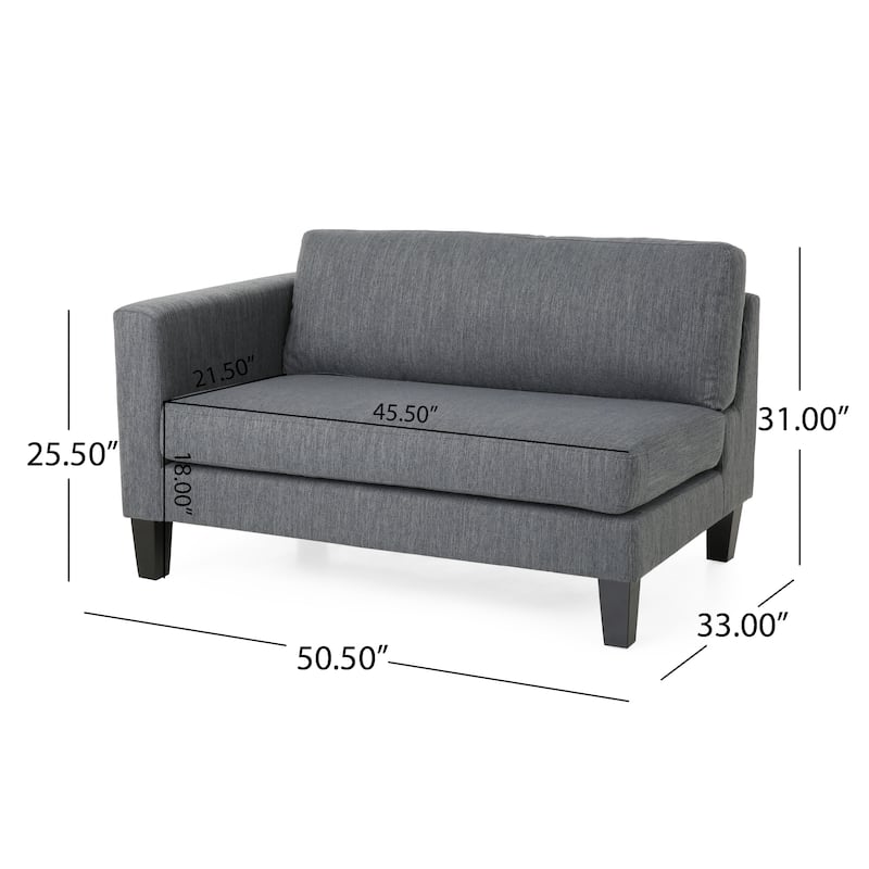 Fabric Upholstered Sofas Small Space Loveseat Sofas Lounge Armrest Couch w/ Wood Legs 101" Long Couches for Living Room