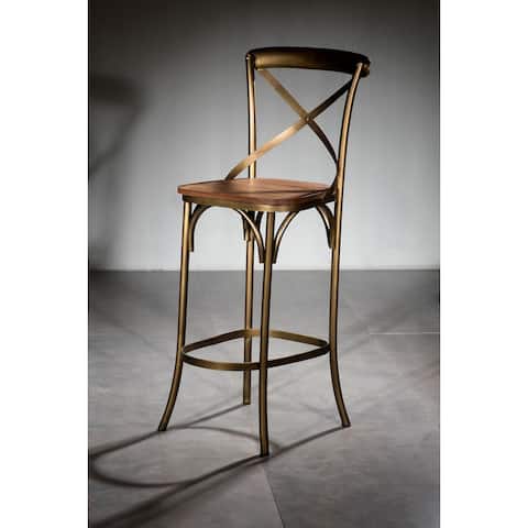 Buy Brass Finish Farmhouse Counter Bar Stools Online At Overstock Our Best Dining Room Bar Furniture Deals