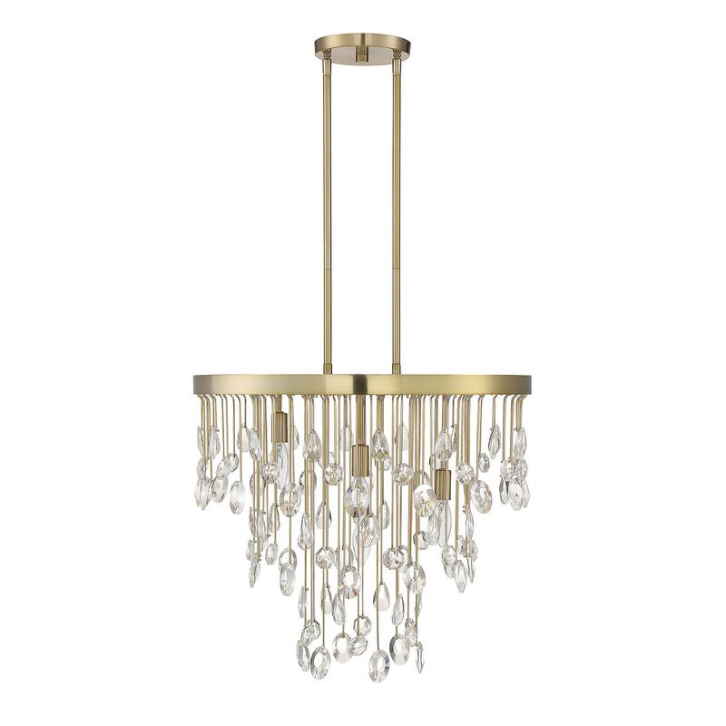 Savoy House Livorno 21" Wide Crystal Waterfall Chandelier