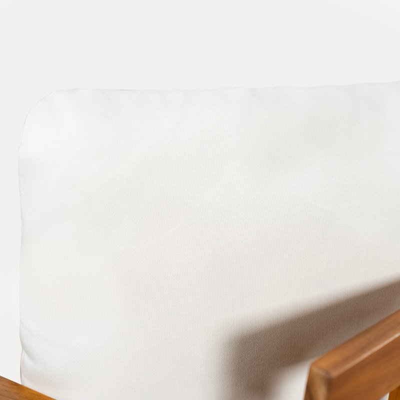 Christopher Knight Home - Valmont Modern Outdoor Acacia Wood Dining Arm Chair with Rope Back & Washable Cushion, Set of 2