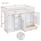 preview thumbnail 5 of 10, Twin Size Loft Bed with Drawer, 2 Wardrobes & Mirror, Versatility Solid Wood Bed Frame w/Guardrails for Kids Teens Adults White