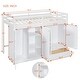 preview thumbnail 8 of 18, White Twin Solid Wood Loft Bed with Drawer & Wardrobes