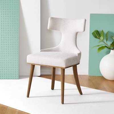 SAFAVIEH Couture Corky Linen Dining Chair - 21 In W x 23 In D x 35 In H - 21Wx23Dx35H