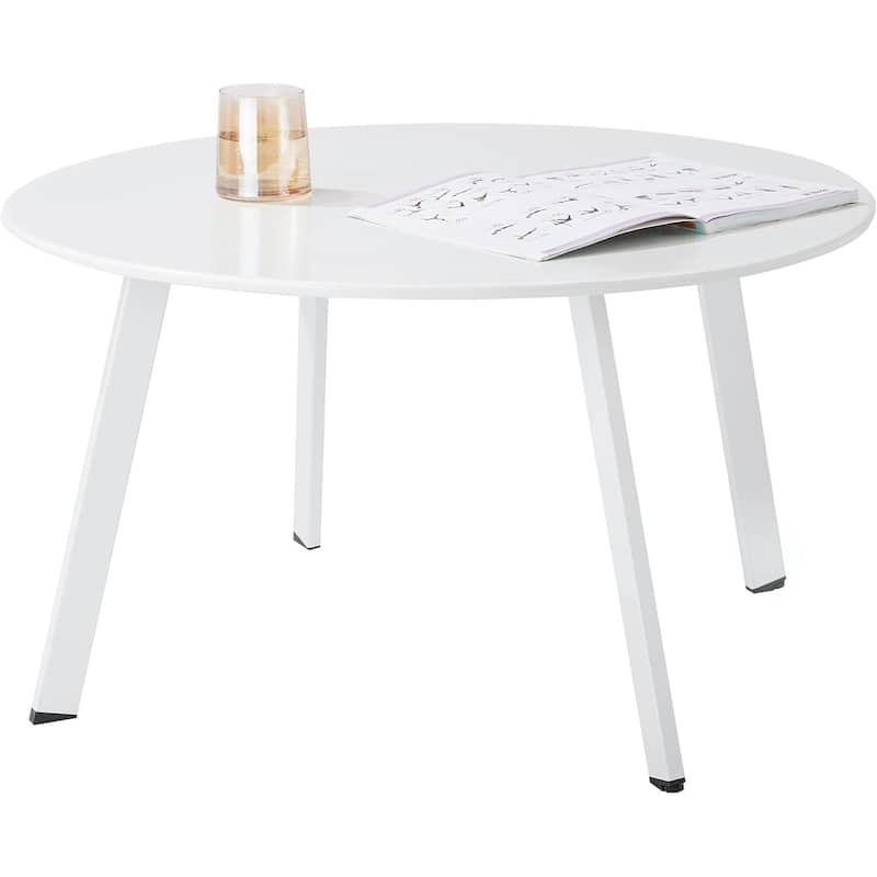Patio Side Tables for Outside, Small End Table Accent Table Metal Round for Deck Garden Porch Balcony Yard Lawn