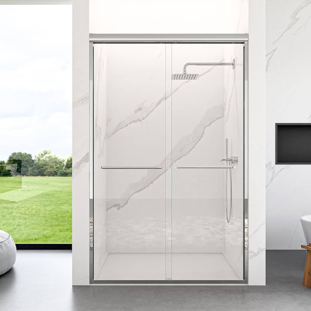 Semi-Frameless Double Sliding Shower Door