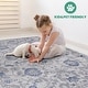 preview thumbnail 6 of 5, LOOM & LUXE Blue/Silver Collection Oriental Non-Shedding Area Rug