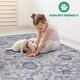 preview thumbnail 6 of 5, LOOM & LUXE Collection 2X8 Blue/Silver/Oriental Non-Shedding Area Rug - 96" D x 26" W x 0.35" H
