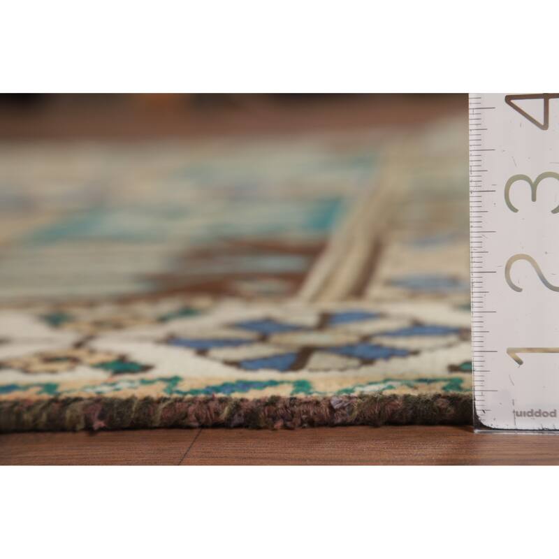 Hand Knotted Oriental 100% Wool Carpet Traditional Geometric Multi-Colored Bakhtiari Area Rug - 9' 10'' X 5' 8''