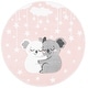 preview thumbnail 46 of 50, SAFAVIEH Carousel Kids Iana Koala Hug Rug 4' Round - Pink/White - Round