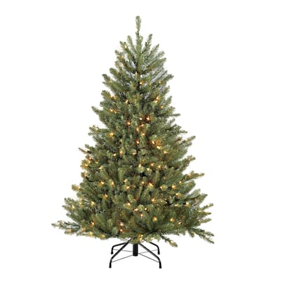 Puleo International 4.5 ft. Pre-Lit Fraser Fir Artificial Christmas Tree - 4.5'