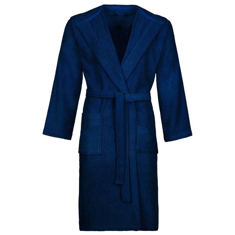 VOSSEN Vegan Life Bathrobe Unisex - Large - Marine Blue