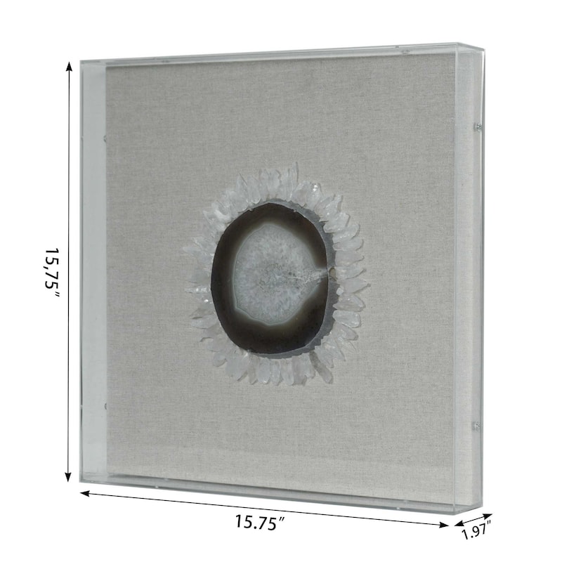HUJI Quartz Sunflower Shadow Box Wall Decor