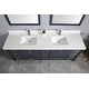 preview thumbnail 39 of 127, Willow Collection 84 in W x 22 in D x 36 in H Aberdeen Double Bowl Sink Bathroom Vanity with Countertop