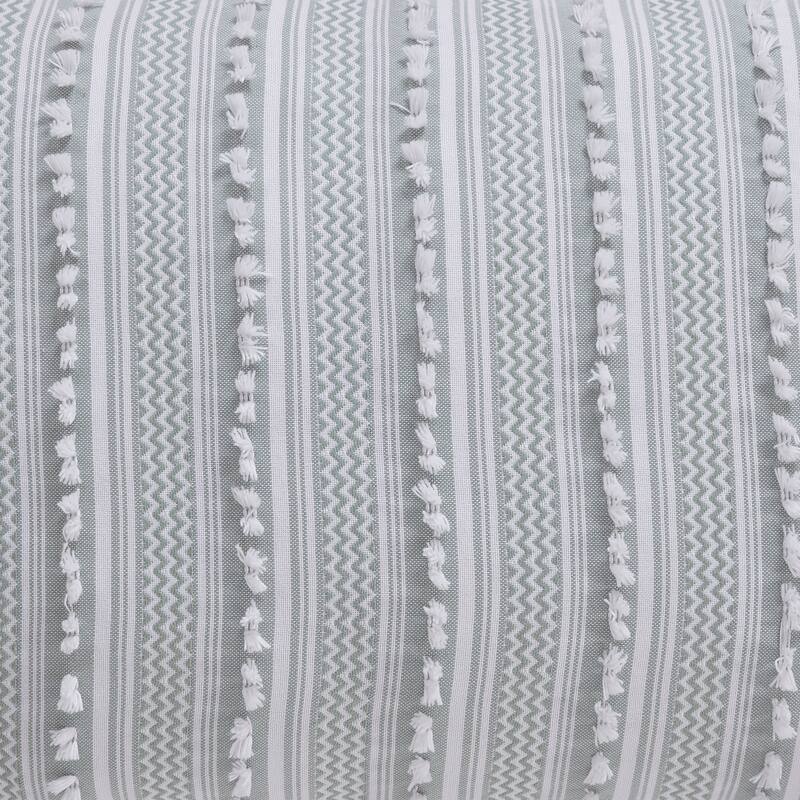 Better Trends Angelique Comforter Set 100% Cotton Tufted Soft Plush Chenille Elegant Stripes Machine Washable & Tumble Dry