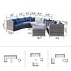 preview thumbnail 4 of 8, Corvus Sevilla Grey Wicker 7-piece Outdoor Sofa Set