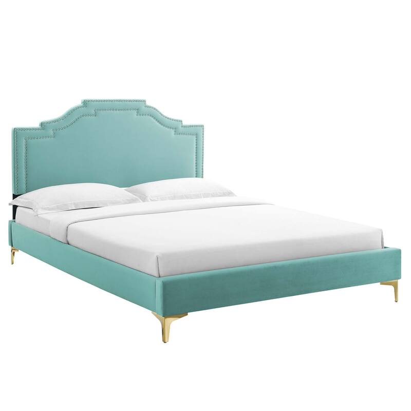 Adelaide Performance Velvet King Platform Bed