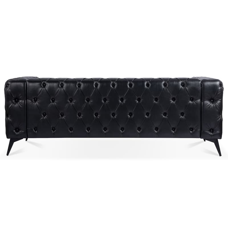 84.06" Inch Width Traditional Square Arm removable cushion 3 seater Sofa