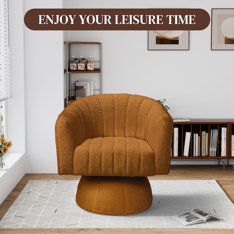 Ouyessir Oversized Modern Upholstered Barrel Chairs